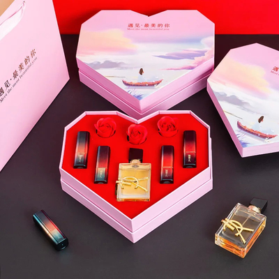 2023 Valentine's Day Birthday Gift Box Packaging Luxury Heart Shaped Gift Boxes untuk Valentine's Gift Set Packaging