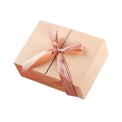 Kartu undangan pernikahan mewah kotak hadiah karton high-end dengan pintu terbuka ganda kotak kemasan kosmetik
